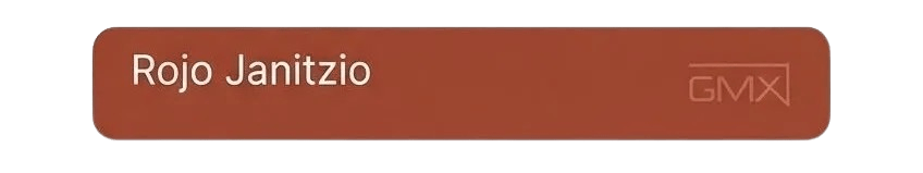 Colores de goterones: imagen con un fondo color blanco con un rectángulo en el centro de color rojo.